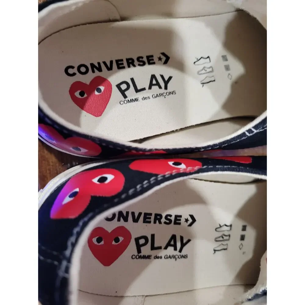 Comme Des Garsons Play Chuck Taylor Converse Low Top Sneakers Men's 9 Women's 11